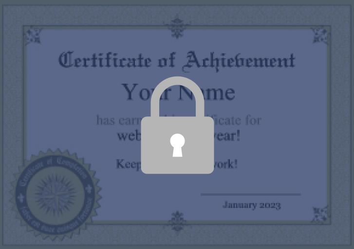 Certificate Preview